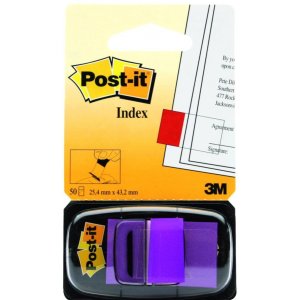 Zakładki indeksujące POST-IT® (680-8), PP, 25,4x43,2mm, 50 kart., purpurowe