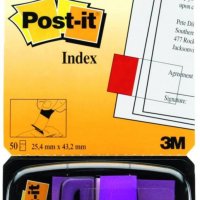 Zakładki indeksujące POST-IT® (680-8), PP, 25,4x43,2mm, 50 kart., purpurowe
