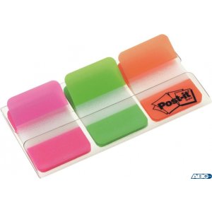 Zakładki indeksujące POST-IT_ do archiwizacji (686-PGOEU), PP, silne, 38x25mm, 3x22 kart., mix kolorów