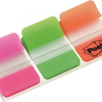 Zakładki indeksujące POST-IT_ do archiwizacji (686-PGOEU), PP, silne, 38x25mm, 3x22 kart., mix kolorów