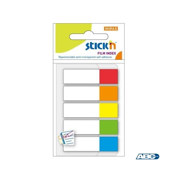 Zakładki indeksujące 45x12mm mix 5 kolorów neon STICKN 21465
