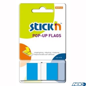 Zakładki indeksujące 45x25mm 50szt niebieski podajnik STICKN 26024
