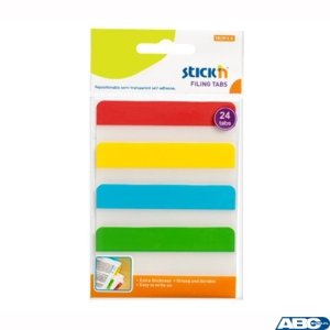 Przekładki indeksujące przeźroczyste 38x76mm 4 kolory STICKN 21609