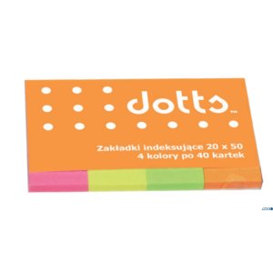 Zakładka indeksująca DOTTS 20x50 4x40kartek brilliant (NSP20 / 50 / D)