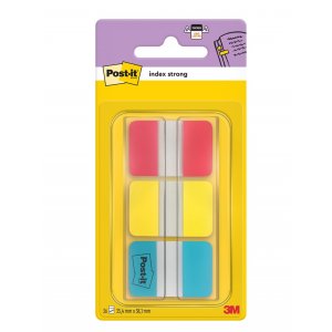 Zakładki indeksujące POST-IT® do archiwizacji (686-RYB), PP, silne, 38x25,4mm, 3x22 kart., mix kolorów