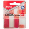 Zakładki indeksujące OFFICE PRODUCTS, PP, 25x43mm, 1x50 kart., blister, czerwone