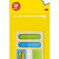 Zakładki indeksujące POST-IT® do archiwizacji (680-684A-EU), PP, 2x16 strałek 11,9x43,2mm + 16 zakładek 23,8x43,2mm, morskie kol