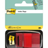 Zakładki indeksujące POST-IT® (680-1), PP, 25,4x43,2mm, 50 kart., czerwone