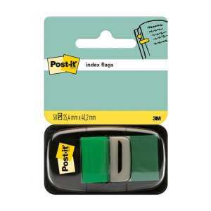 Zakładki indeksujące POST-IT® (680-3), PP, 25,4x43,2mm, 50 kart., zielone