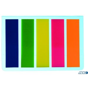 Zakładki indeksująca PET 45x12mm / 5x25szt 009354 LEVIATAN