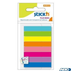 Zakładki indeksujące 45x8mm mix 8 kolorów neon STICKN 21401
