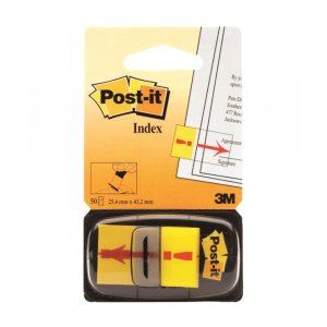 Zakładki indeksujące POST-IT® z nadrukiem „wykrzyknik” (680-33), PP, 25,4x43,2mm, 50 kart.