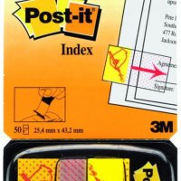 Zakładki indeksujące POST-IT z nadrukiem ręka+ołówek (680-31), PP, 25,4x43,2mm, 50 kart.