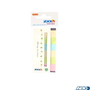 Zakładki papierowe 45x15mm 6 kolorów ECO 180 kartek STICKN 21597