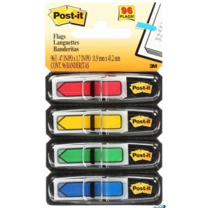 Zakładki indeksujące POST-IT 12x43mm strzałki 4x24szt 684ARR3 3M