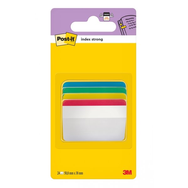Zakładki indeksujące POST-IT® do archiwizacji (686-A1), PP, wygięte, 50,8x38,1mm, 4x6 kart., mix kolorów