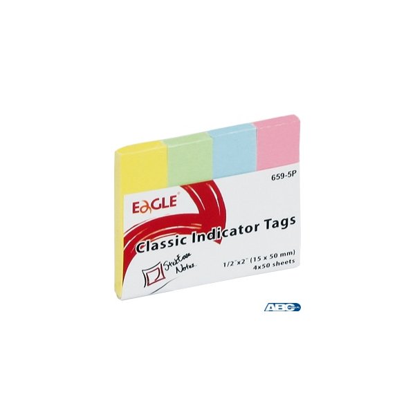 Zakładki indeksujące pastel papierowe 15x50mm 150-1243 4kol. po 50k