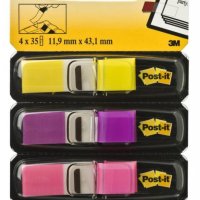 Zakładki indeksujące POST-IT 12x43mm neonowe 683-4AB 4x35szt 3M