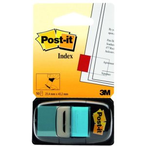Zakładki indeksujące POST-IT® (680-23), PP, 25,4x43,2mm, 50 kart., jaskrawoniebieskie