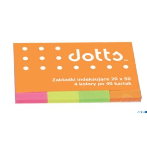 Zakładka indeksująca DOTTS 20x50 4x40kartek neonowa (NSP20 / 50 / N / D)