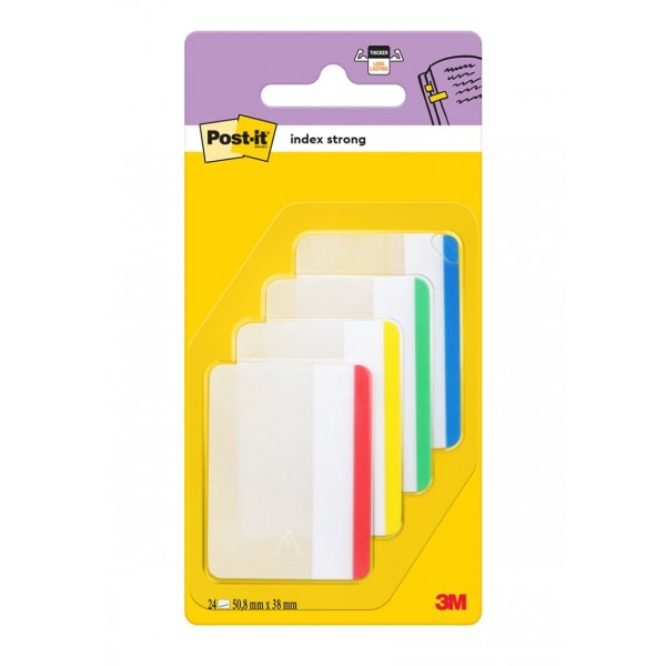 Zakładki indeksujące POST-IT® do archiwizacji (686-F1), PP, proste, 50,8x38,1mm, 4x6 kart., mix kolorów