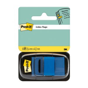 Zakładki indeksujące POST-IT® (680-2), PP, 25,4x43,2mm, 50 kart., niebieskie