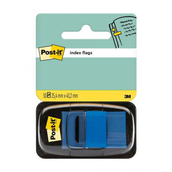 Zakładki indeksujące POST-IT® (680-2), PP, 25,4x43,2mm, 50 kart., niebieskie