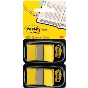 Zakładki indeksujące POST-IT® (680-Y2EU), PP, 25,4x43,2mm, 2x50 kart., żółte