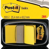 Zakładki indeksujące POST-IT® (680-Y2EU), PP, 25,4x43,2mm, 2x50 kart., żółte