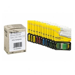 Zestaw promocyjny zakładek POST-IT® (680 -P10 + 2), PP, 25,4x43,2mm, mix kolorów, 10 + 2 GRATIS