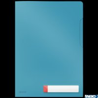 Folder A4 z kieszonką na etykietę Leitz Cosy, niebieska 47080061
