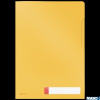 Folder A4 z kieszonką na etykietę Leitz Cosy, żółta 47080019