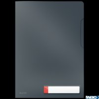 Folder A4 z kieszonką na etykietę Leitz Cosy, szara 47080089