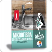 Mikrofibra ściereczka dwustronna ANNA ZARADNA, 1 szt., mix