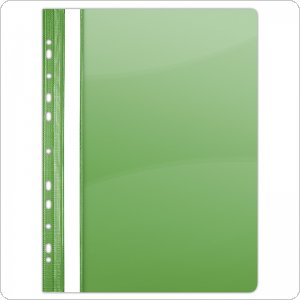 Skoroszyt DONAU, PVC, A4, twardy, 150/160mikr., wpinany, zielony, (10szt), 1704001-06