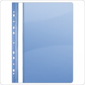 Skoroszyt DONAU, PVC, A4, twardy, 150/160mikr., wpinany, niebieski, (10szt), 1704001-10