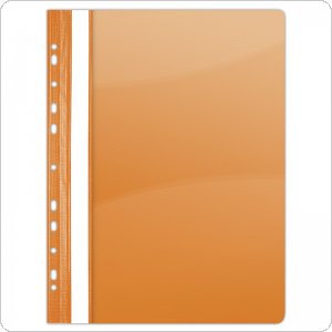 Skoroszyt DONAU, PVC, A4, twardy, 150/160mikr., wpinany, pomarańczowy, (10szt), 1704001-12