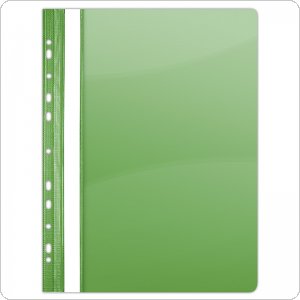 Skoroszyt DONAU, PVC, A4, twardy, 150/160mikr., wpinany, zielony, (10szt), 1704001PL-06