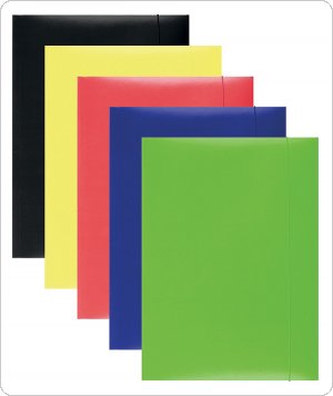 Teczka z gumką OFFICE PRODUCTS, karton, A4, 300gsm, 3-skrzydłowe, mix kolorów, 21191131-99