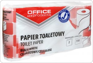 Papier toaletowy celulozowy OFFICE PRODUCTS, 2-warstwowy, 150 listków, 15m, 8szt., biały, 22046119-14