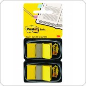 Zakładki indeksujące POST-IT (680-Y2EU), PP, 25x43mm, 2x50 kart., żółte, 3M-70005078053
