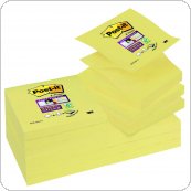 Bloczek samoprzylepny POST-IT Super sticky Z-Notes (R330-12SS-CY), 76x76mm, 1x90 kart., żółty, 3M-70005197796