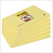 Bloczek samoprzylepny POST-IT Super Sticky (655-12SSCY-EU), 127x76mm, 1x90 kart., żółty, 3M-70005197903
