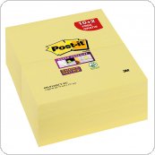 Bloczek samoprzylepny POST-IT Super Sticky (655-P6SSCY-EU), 127x76xmm, 5 + 1x90 kart., żółty, 1 bloczek GRATIS, 3M-70005198307