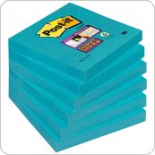 Bloczek samoprzylepny POST-IT Super Sticky (654-6SS-EB), 76x76mm, 1x90 kart., elektryczny błękit, 3M-70005253284
