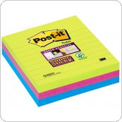 Karteczki samoprzylepne POST-IT Super Sticky XL w linię (675-6SSUC), 101x101mm, 3x70 kart., paleta marrakesz, 3M-70005253417