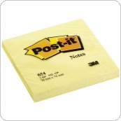 Bloczek samoprzylepny POST-IT (654), 76x76mm, 1x100 kart., żółty, 3M-70005291482