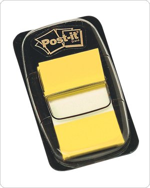 Zakładki indeksujące POST-IT (680-5), PP, 25x43mm, 50 kart., żółte, 3M-UU008015081