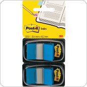 Zakładki indeksujące POST-IT (680-B2EU), PP, 25x43mm, 2x50 kart., niebieskie, 3M-UU008930156