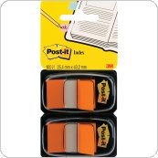 Zakładki indeksujące POST-IT (680-O2EU), PP, 25x43mm, 2x50 kart., pomarańczowy, 3M-UU008930198
